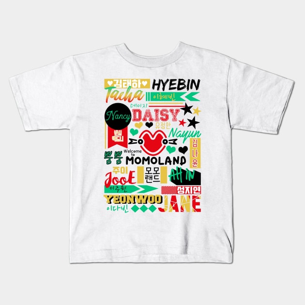 Momoland Collage Kids T-Shirt by lovelyday